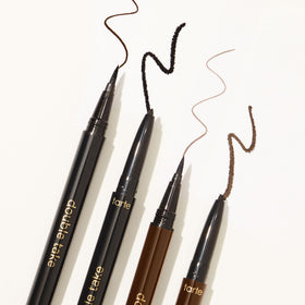 tarte eyeliner in use creating a winged look for long-wear definition