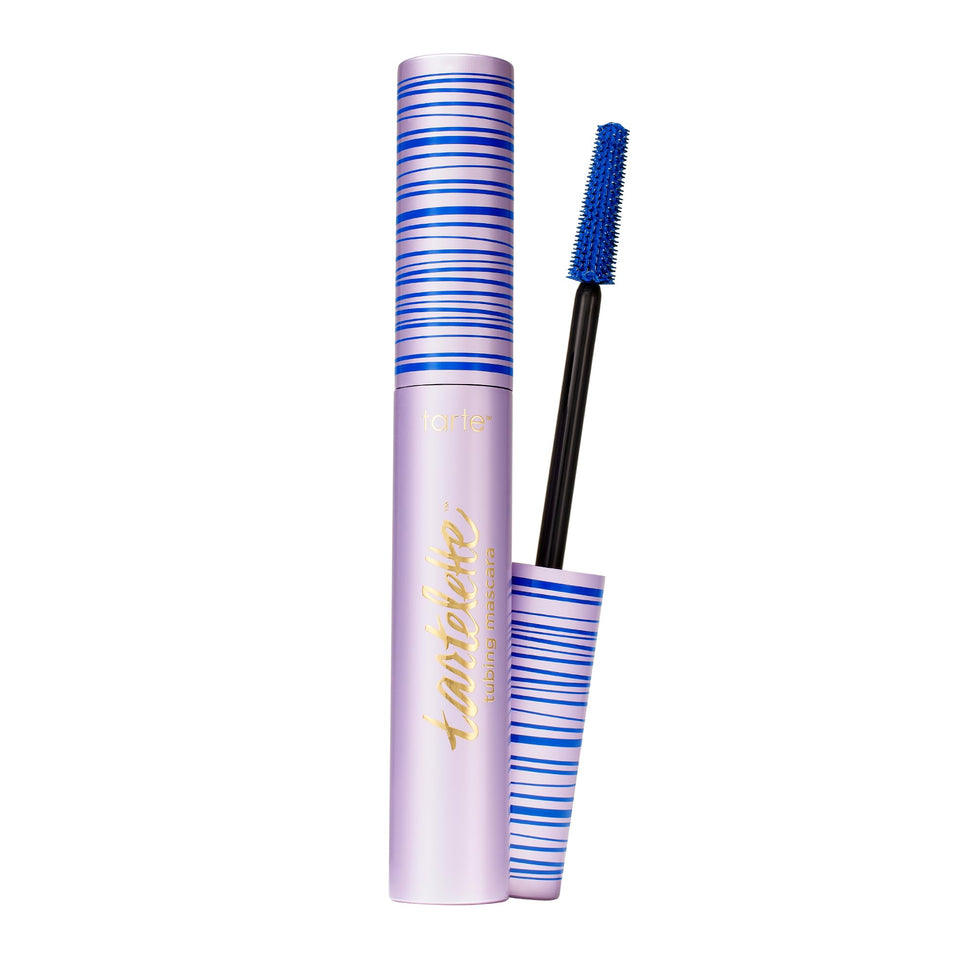 tarte front packaging showing electric blue tube and product name, eye‑catching finish