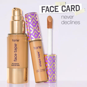 tarte applying foundation with sponge for seamless blend benefit