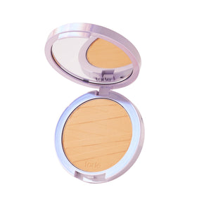 tarte compact front showing sleek packaging and brand benefit
