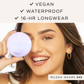 tarte label detail on lid highlighting shade 35N and product branding