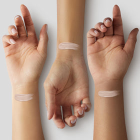 tarte foundation swatch on arm showing medium neutral shade match and smooth coverage