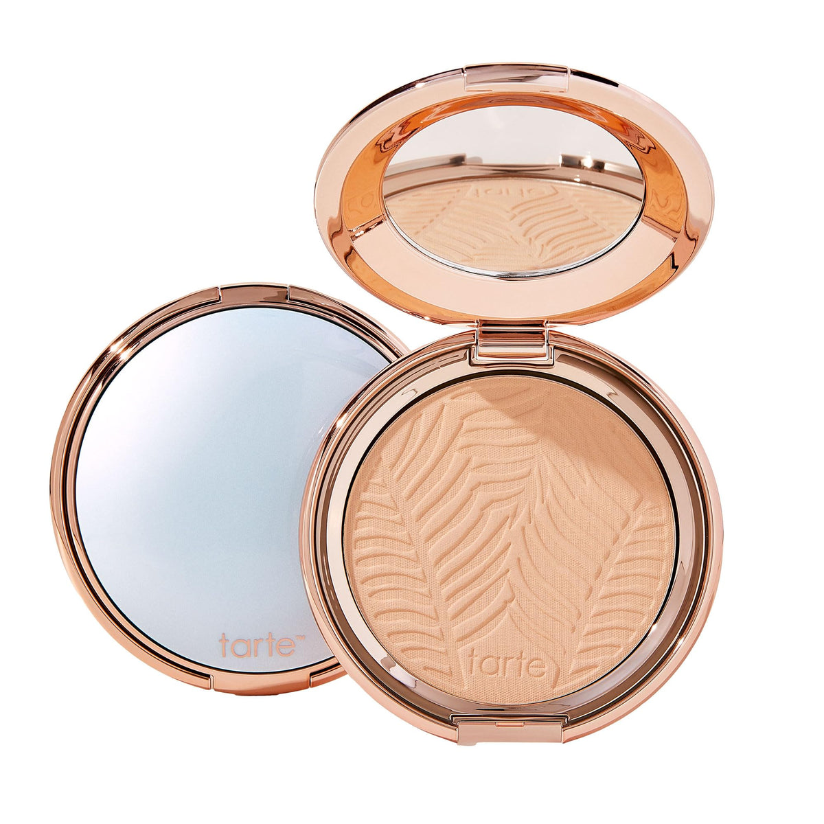 tarte compact front view showing shade 20B light beige and portability benefit