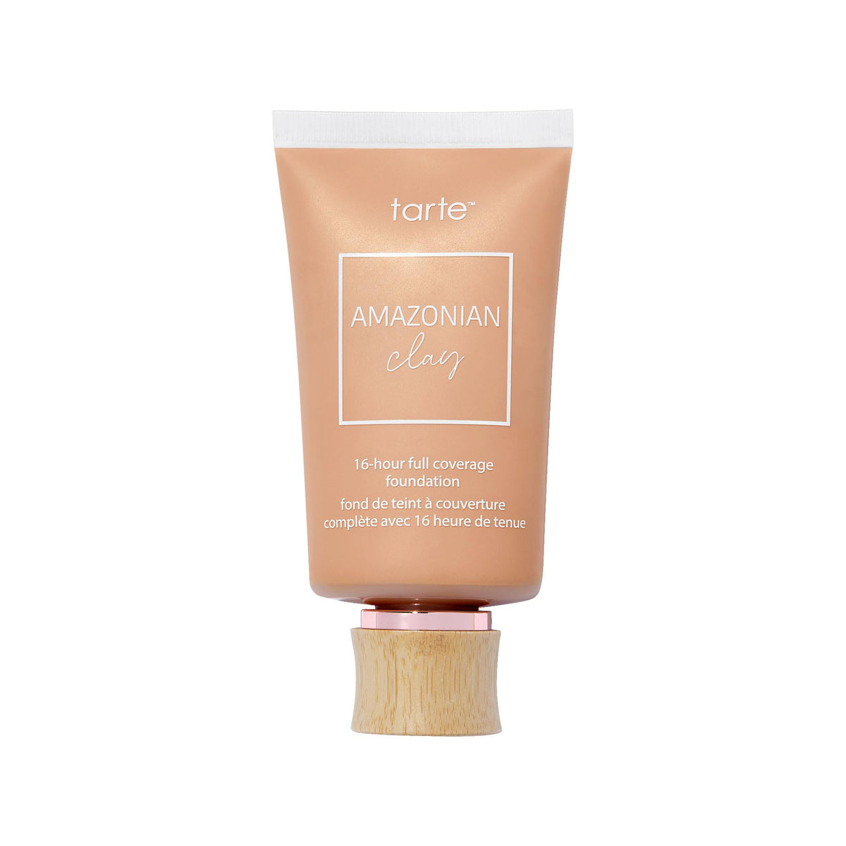 tarte front packaging showing bottle and branding and clear shade identification for easy selection