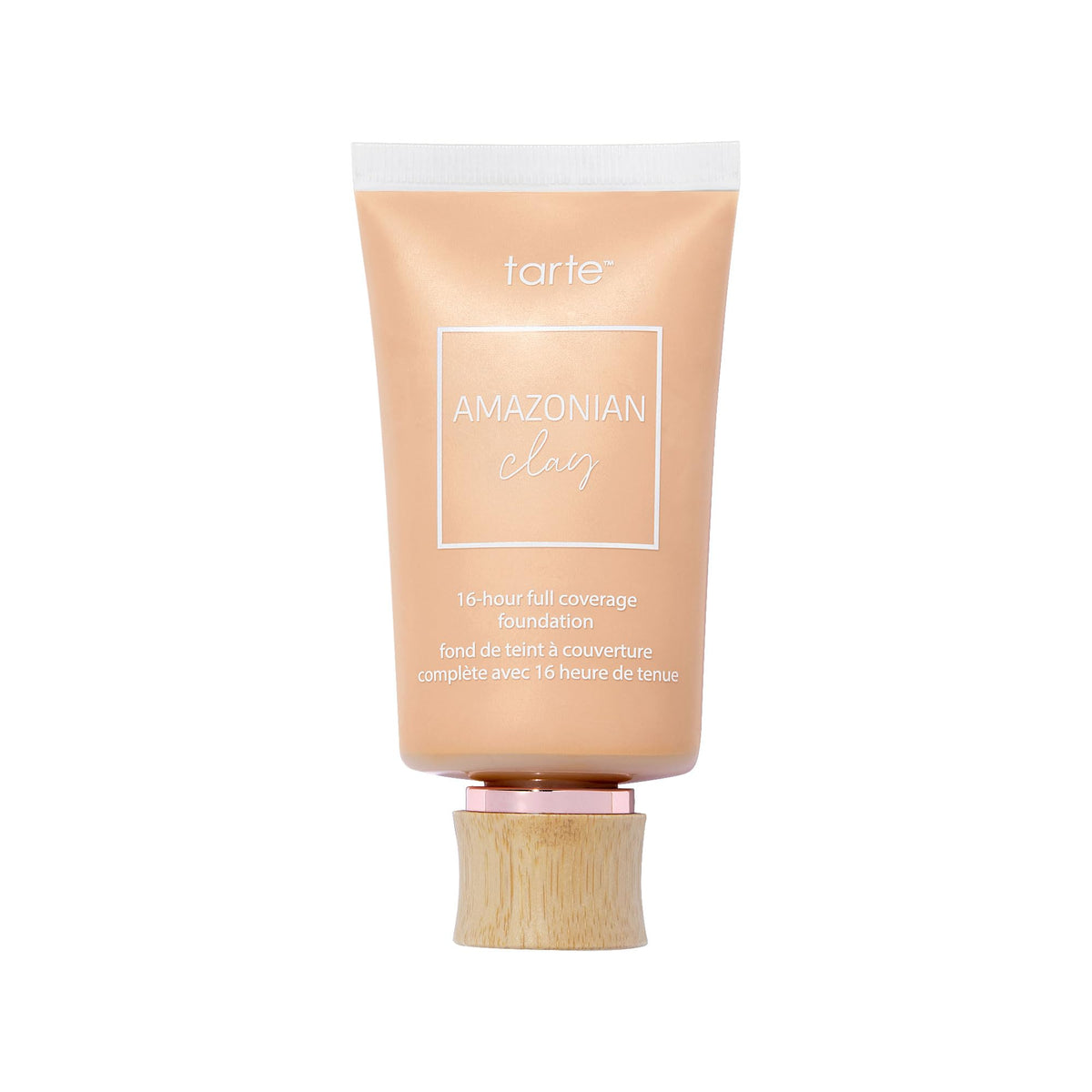 tarte front packaging showing full-size foundation and clean design benefits portability