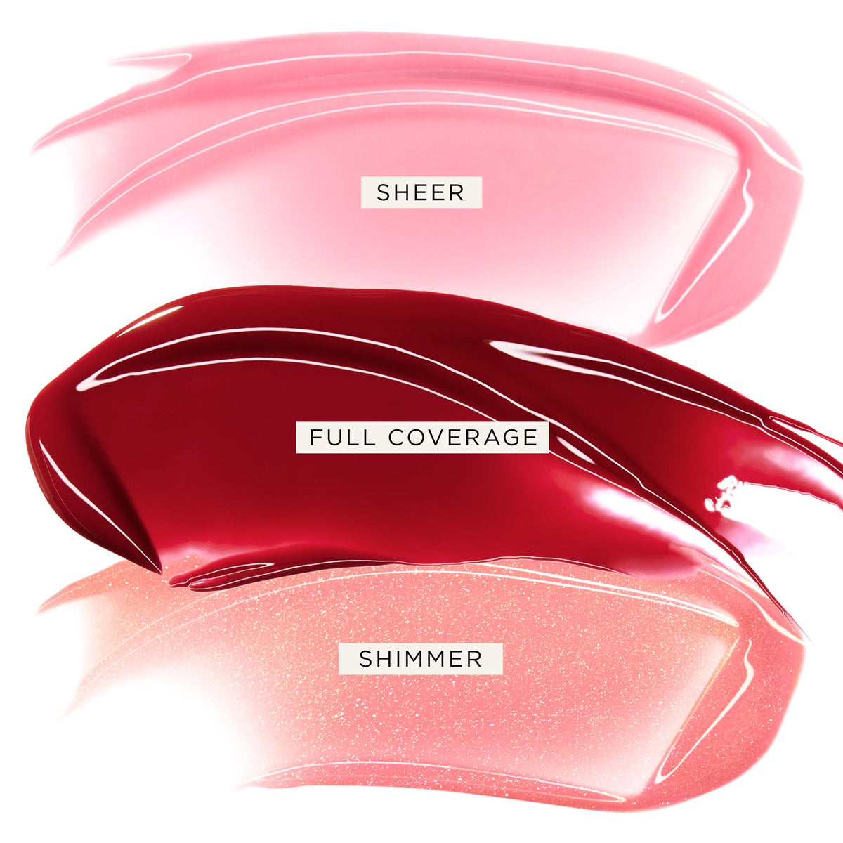 tarte gloss worn on lips in studio showing radiant, plump appearance