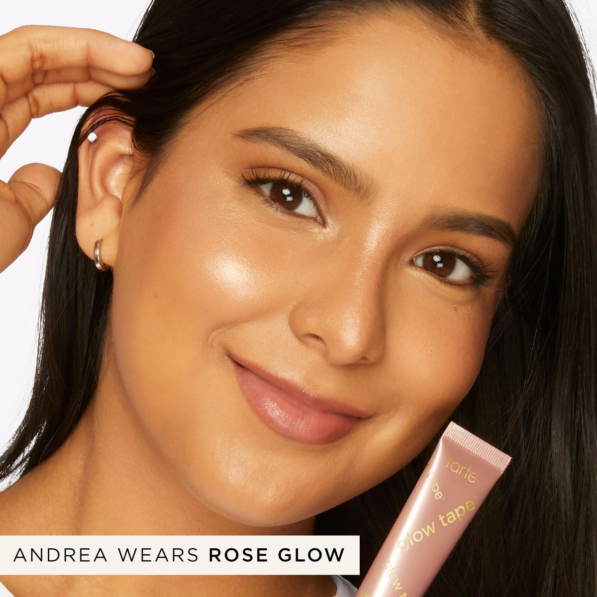 tarte close-up on cheek highlighting natural glow and flattering dimension