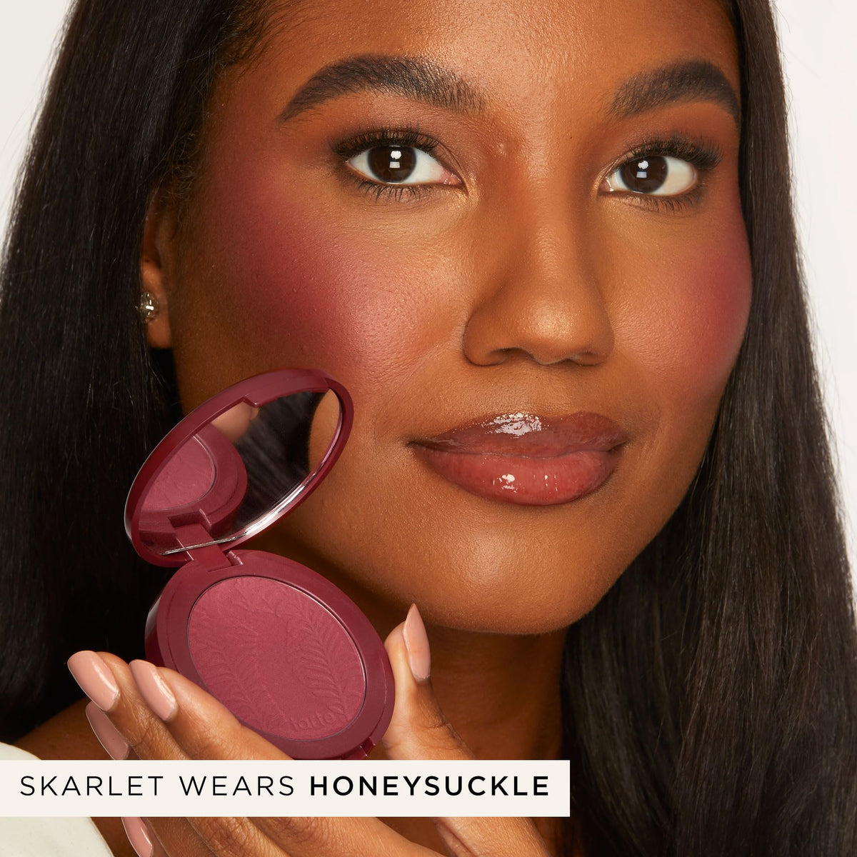 tarte powder swirl texture showing silky surface and soft application benefit