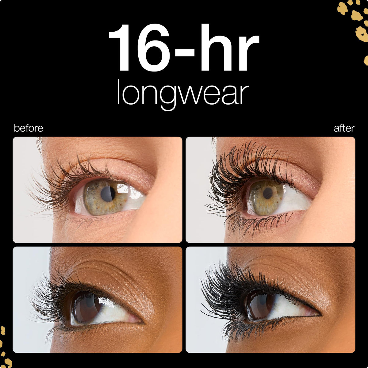 tarte maneater lashes before and after one coat delivering visible lift
