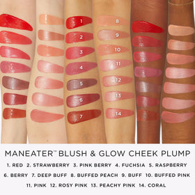 tarte application on cheek showing lifted, plump appearance