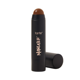 tarte maneater silk stick bronzer front packaging shows sleek stick and shade