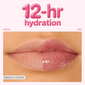 tarte swatches on skin showing buildable color and shine benefit