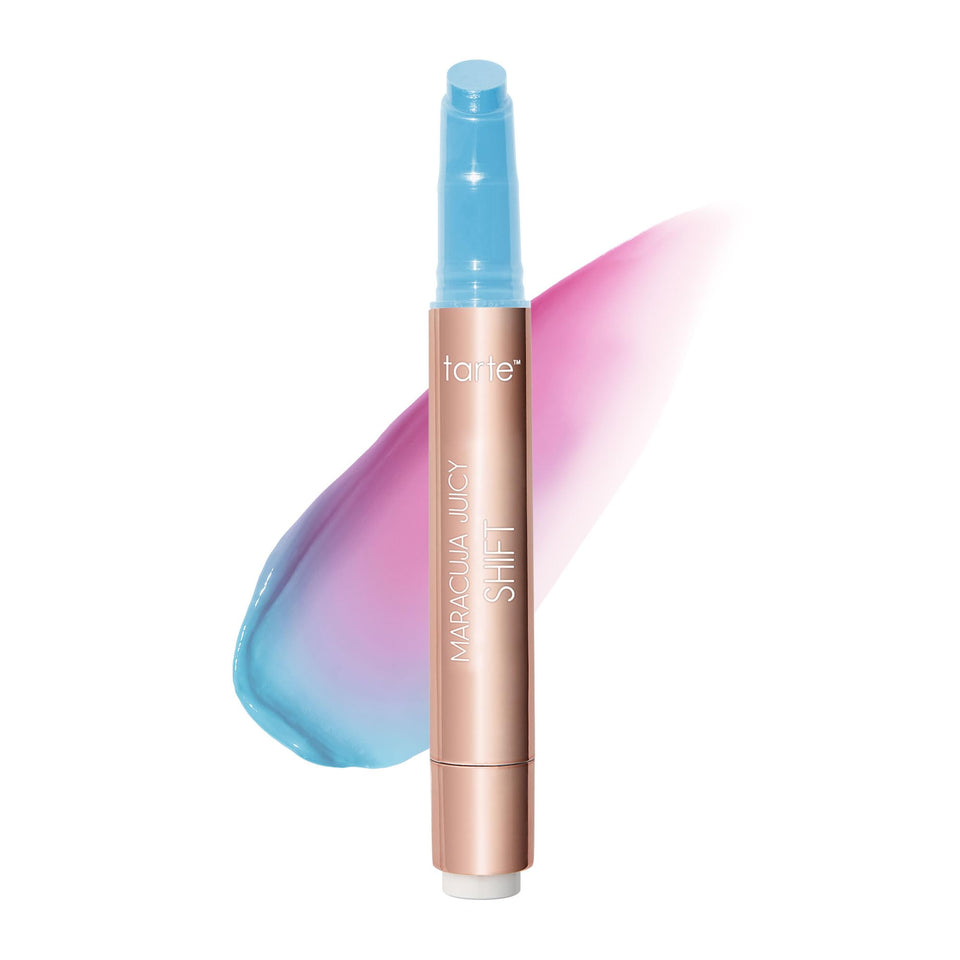 tarte blueberry front packaging shows tube and shade, highlighting glossy finish