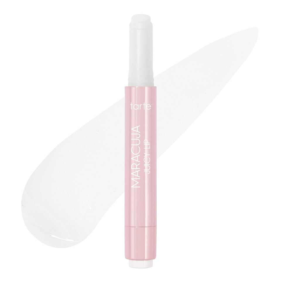 tarte clear tube front packaging showing sleek design and portability