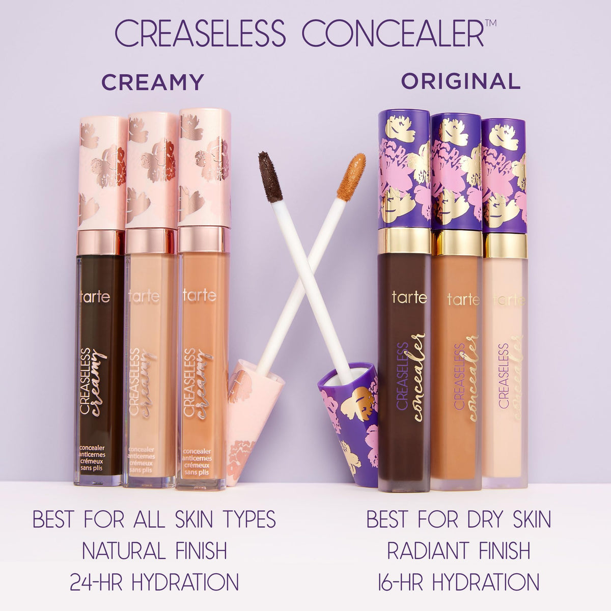 tarte concealer held in hand showing blendability and creamy finish