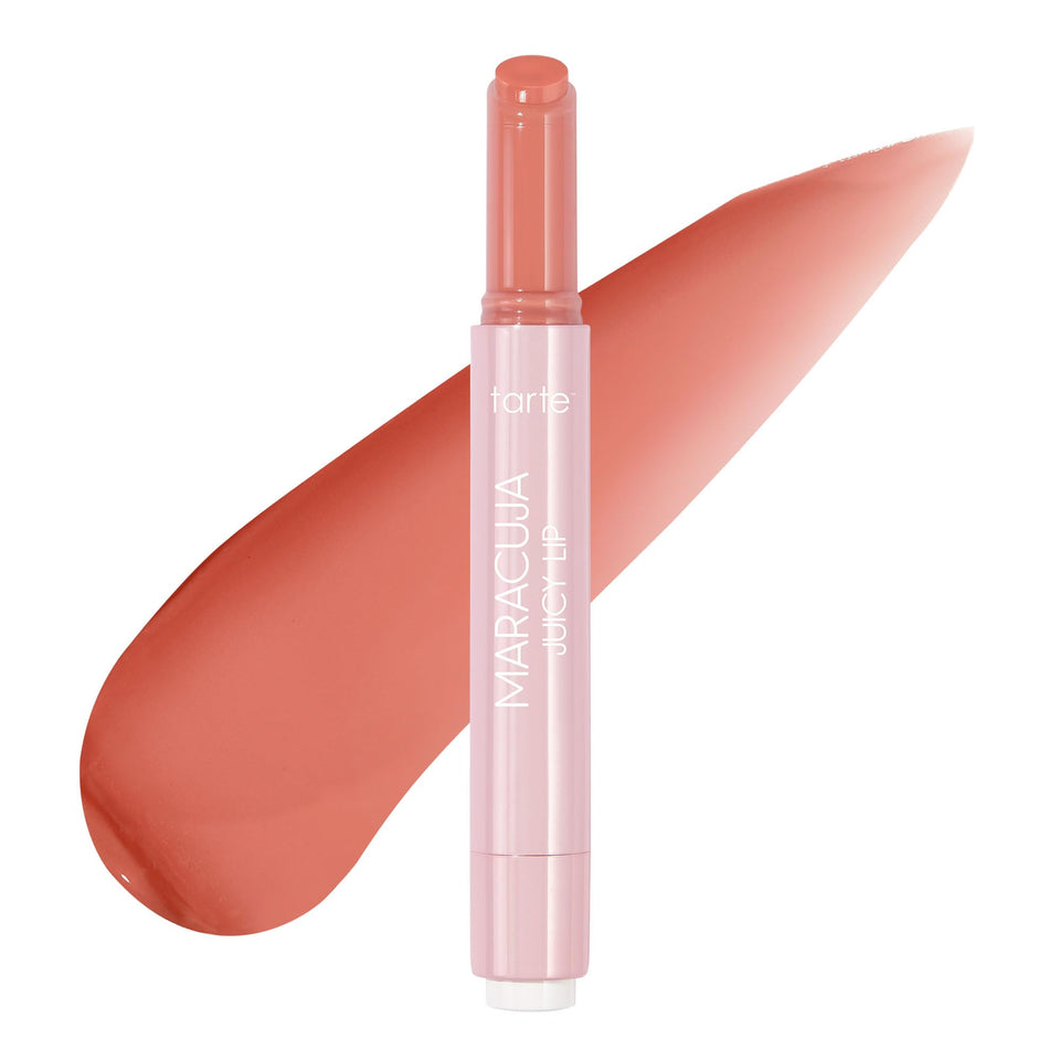 tarte maracuja front packaging showing grapefruit shade and glossy finish benefit