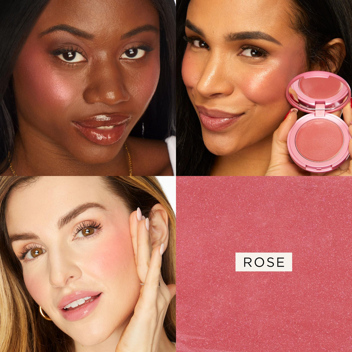 tarte open compact revealing creamy rose texture and silky finish for blending