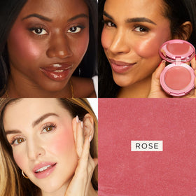 tarte open compact revealing creamy rose texture and silky finish for blending