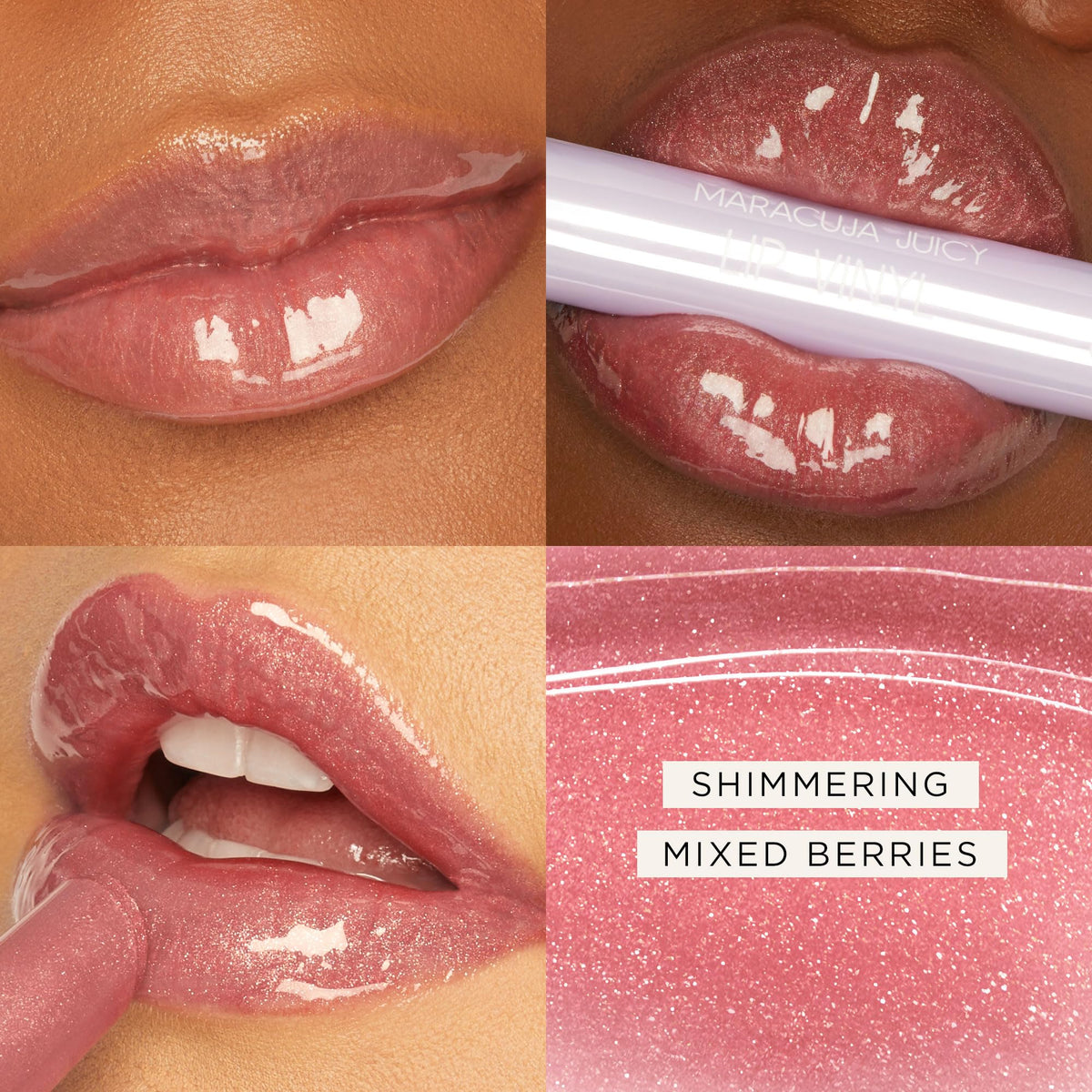 tarte close-up of gloss texture highlighting smooth hydrating finish