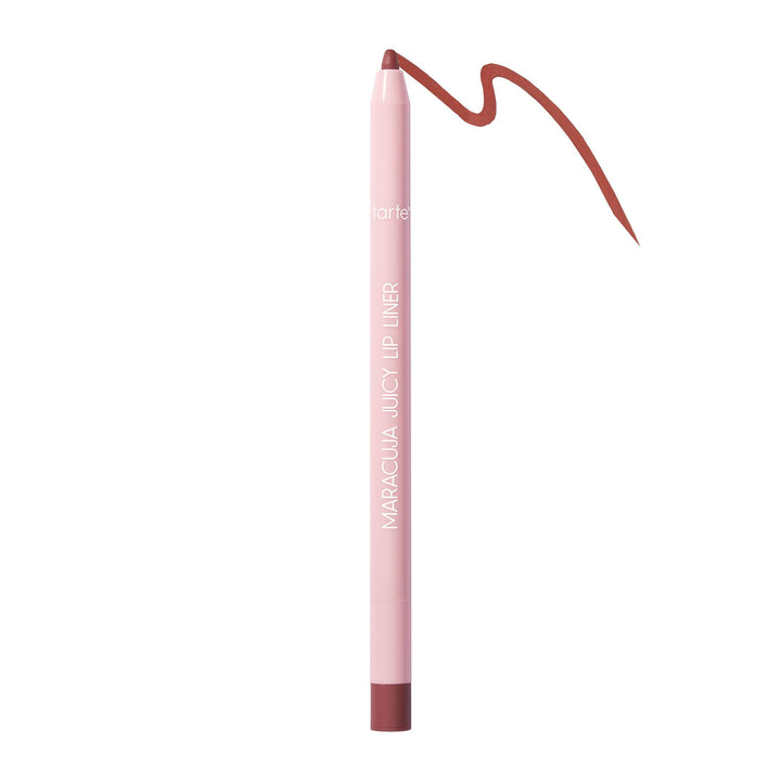 tarte lip liner front packaging showing slim matte pencil and shade name, easy to store