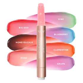 tarte open tube top view revealing product amount and neat applicator opening