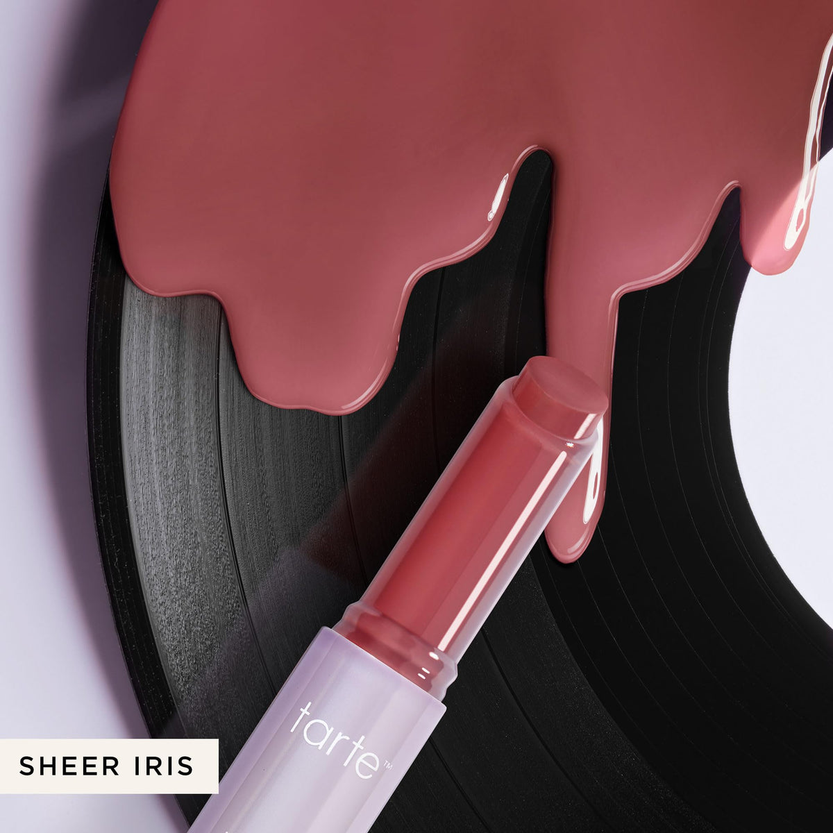 tarte gloss on model lips showing plumping wet-shine effect