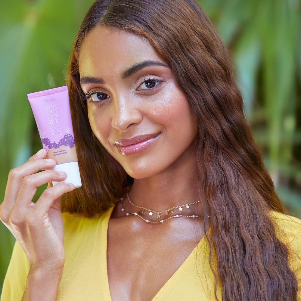 tarte pump dispense of product highlighting easy, mess-free application benefit