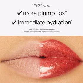 tarte lip swatch in pearl shade displaying luminous, plump-looking lips
