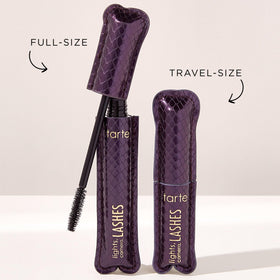 tarte mascara on bathroom vanity in lifestyle scene showing everyday beauty use