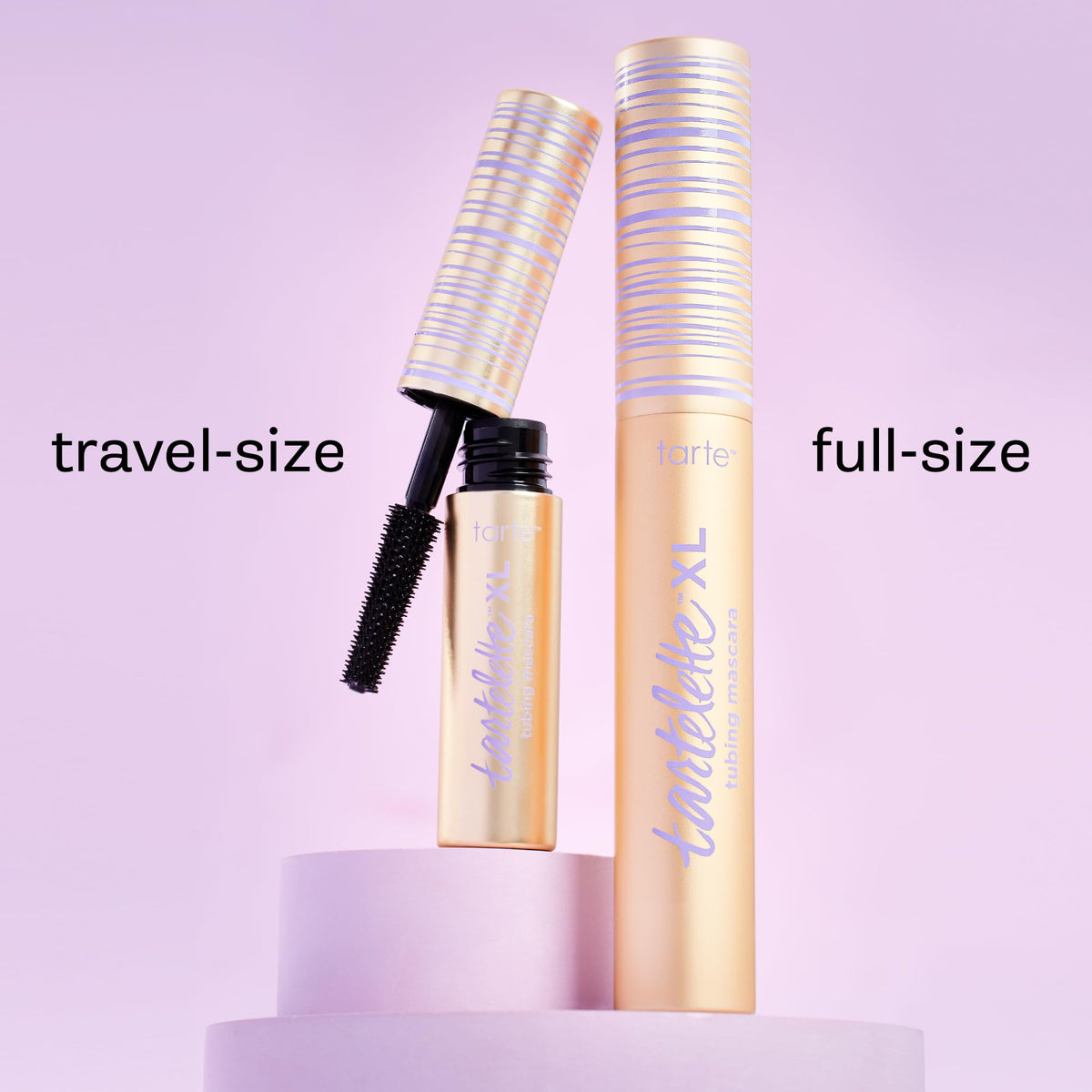 tarte mascara in evening lifestyle setting illustrates bold volume and lift benefit