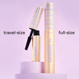 tarte mascara in evening lifestyle setting illustrates bold volume and lift benefit