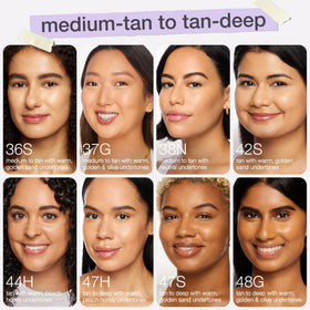tarte before and after blur effect showing reduced appearance of pores