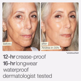 tarte Shape Tape before and after on small blemish showing concealment