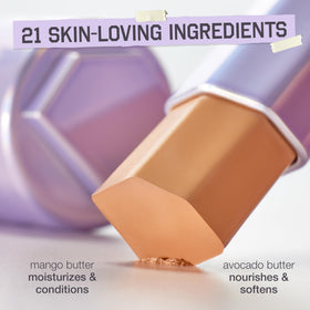 tarte in a makeup bag demonstrating portability for touch-ups all day