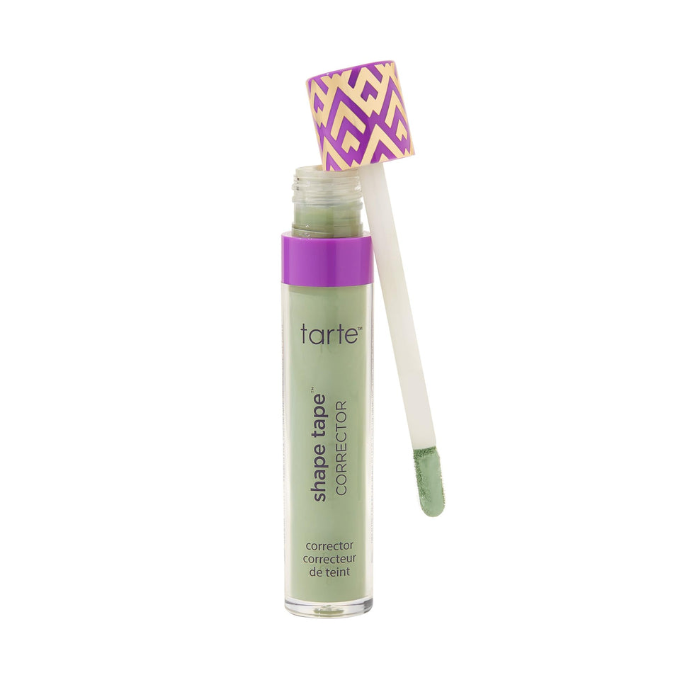 tarte corrector front packaging showing green tube and label benefits