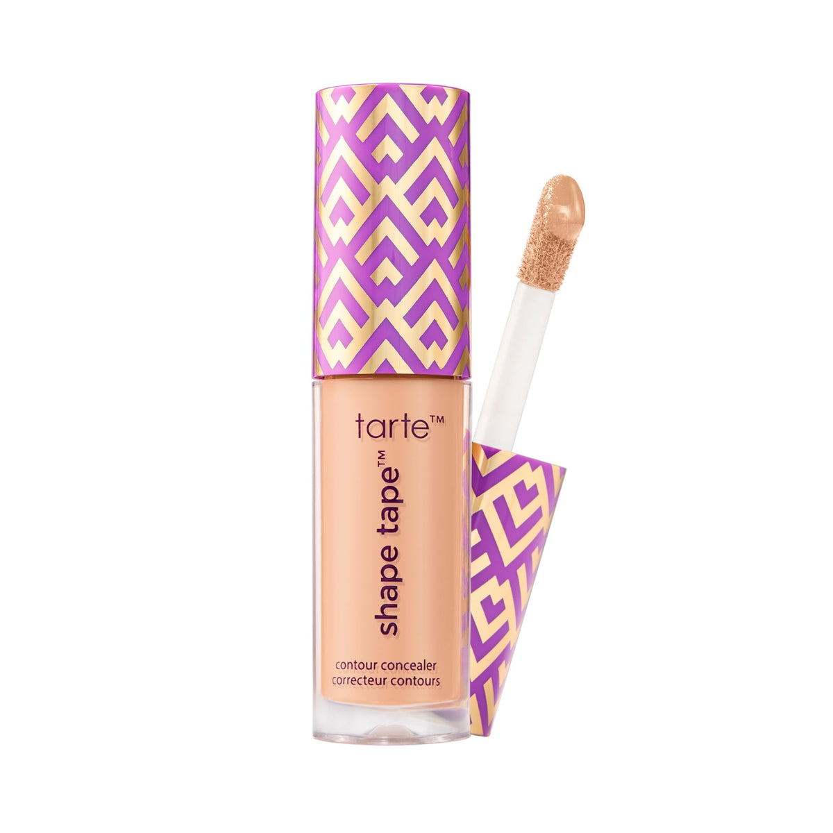 tarte shape tape front packaging showing travel-size tube and shade