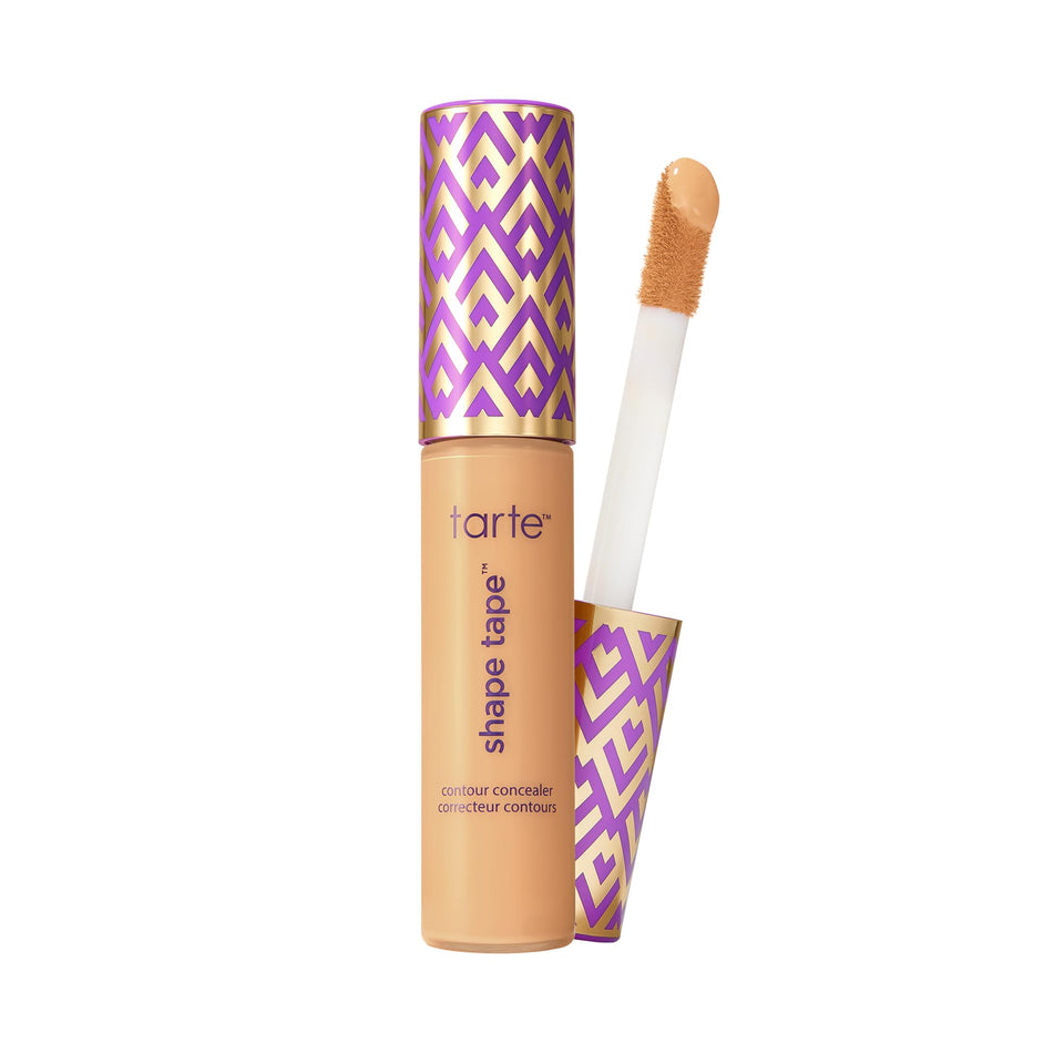 tarte Shape Tape front packaging showing shade label and matte tube, clear coverage benefit
