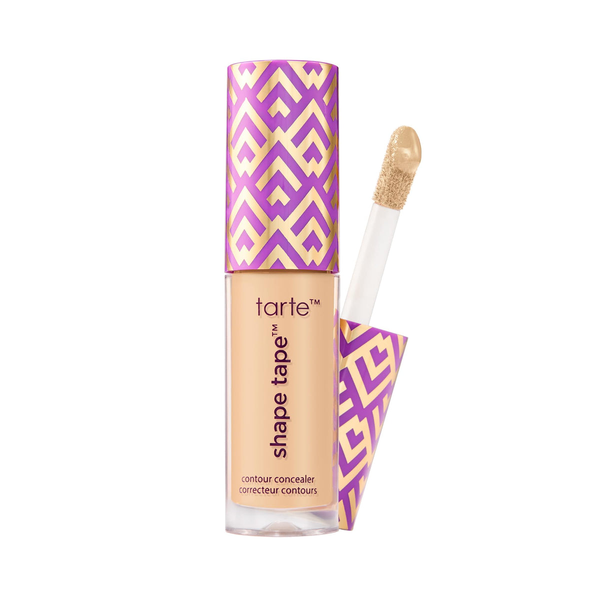tarte travel-size concealer front view showing compact tube and label benefit