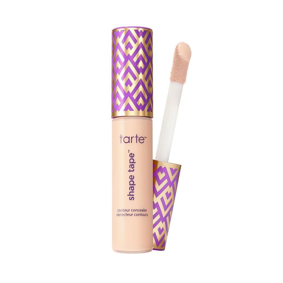tarte shape tape front view showing tube and shade for easy identification and benefit