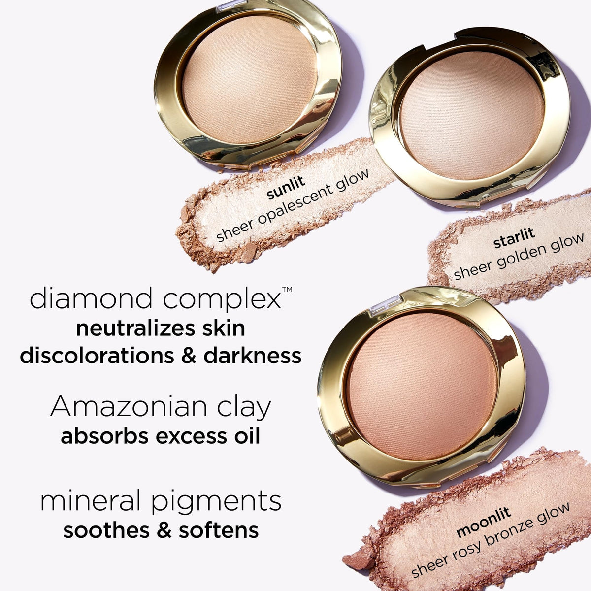 tarte in-use applying powder to cheekbone for subtle highlight