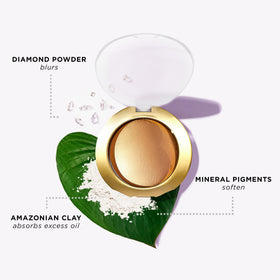tarte close-up diamond powder detail creating soft light reflection