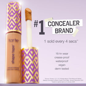 tarte Shape Tape in makeup bag lifestyle showing everyday convenience benefit