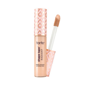 tarte Shape Tape bottle front view showing product and shade 22B Light Beige benefits