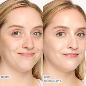 tarte Shape Tape jumbo applicator poised for precise under-eye application