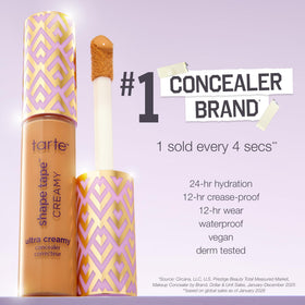 tarte multiple swatches on arm demonstrating coverage, blendability, and shade 12N match