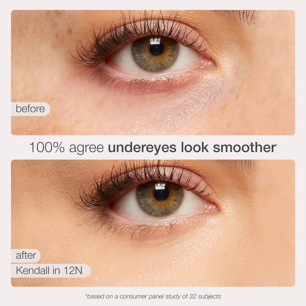 tarte texture swipe of concealer on skin demonstrating creamy blendability and natural finish