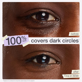 tarte Shape Tape creamy texture swiped on skin to show blendable coverage benefit