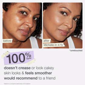 tarte Shape Tape applied under eye demonstrating brightening effect