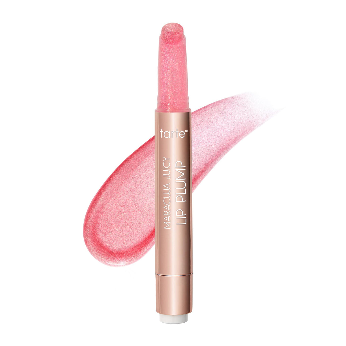 tarte front packaging showing glossy pink tube and brand benefit