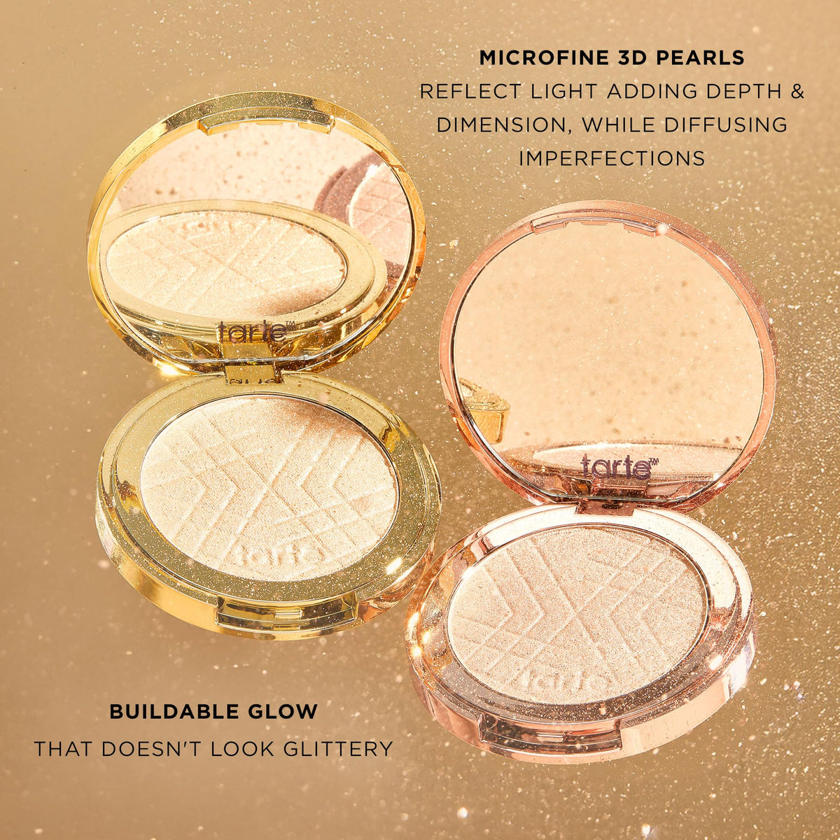 tarte size scale next to finger showing full-size portability benefit